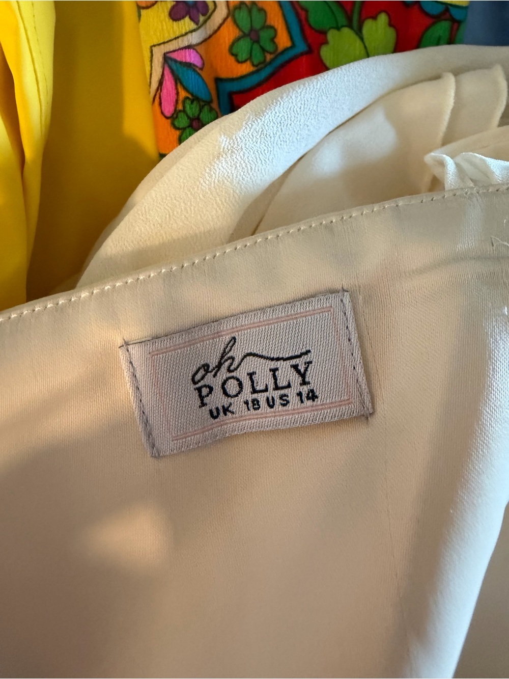 Oh Polly Cerise - Draped Corset Dress Cream Mini Dress - Picture 8 of 8
